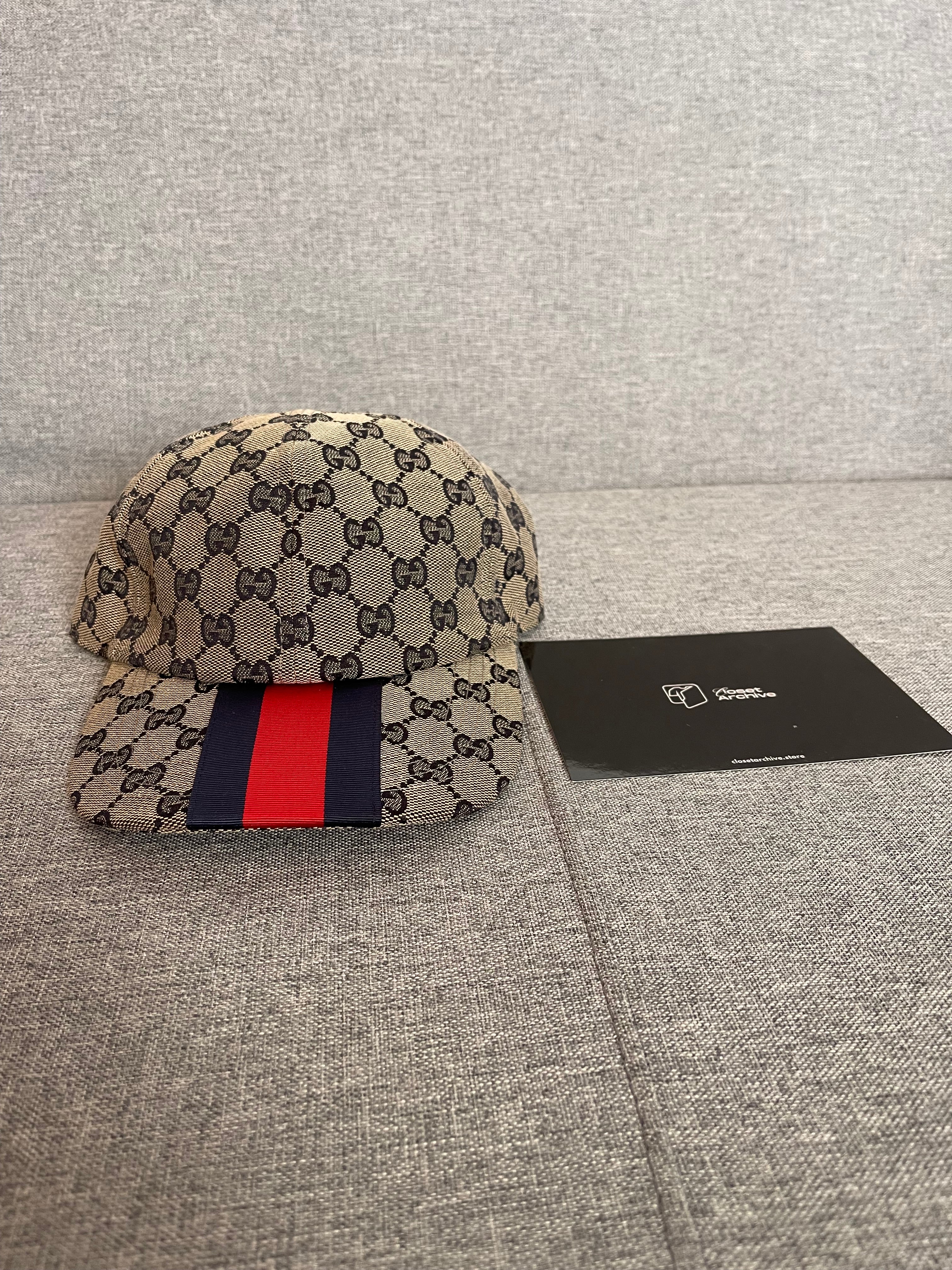 Boné Gucci GG Supreme Monogram Baseball Khaki