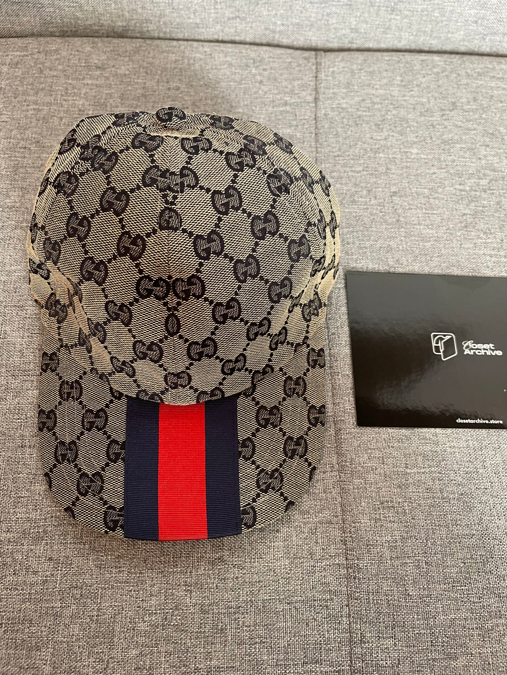Boné Gucci GG Supreme Monogram Baseball Khaki