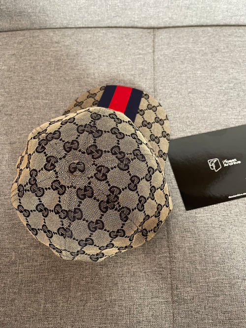 Boné Gucci GG Supreme Monogram Baseball Khaki