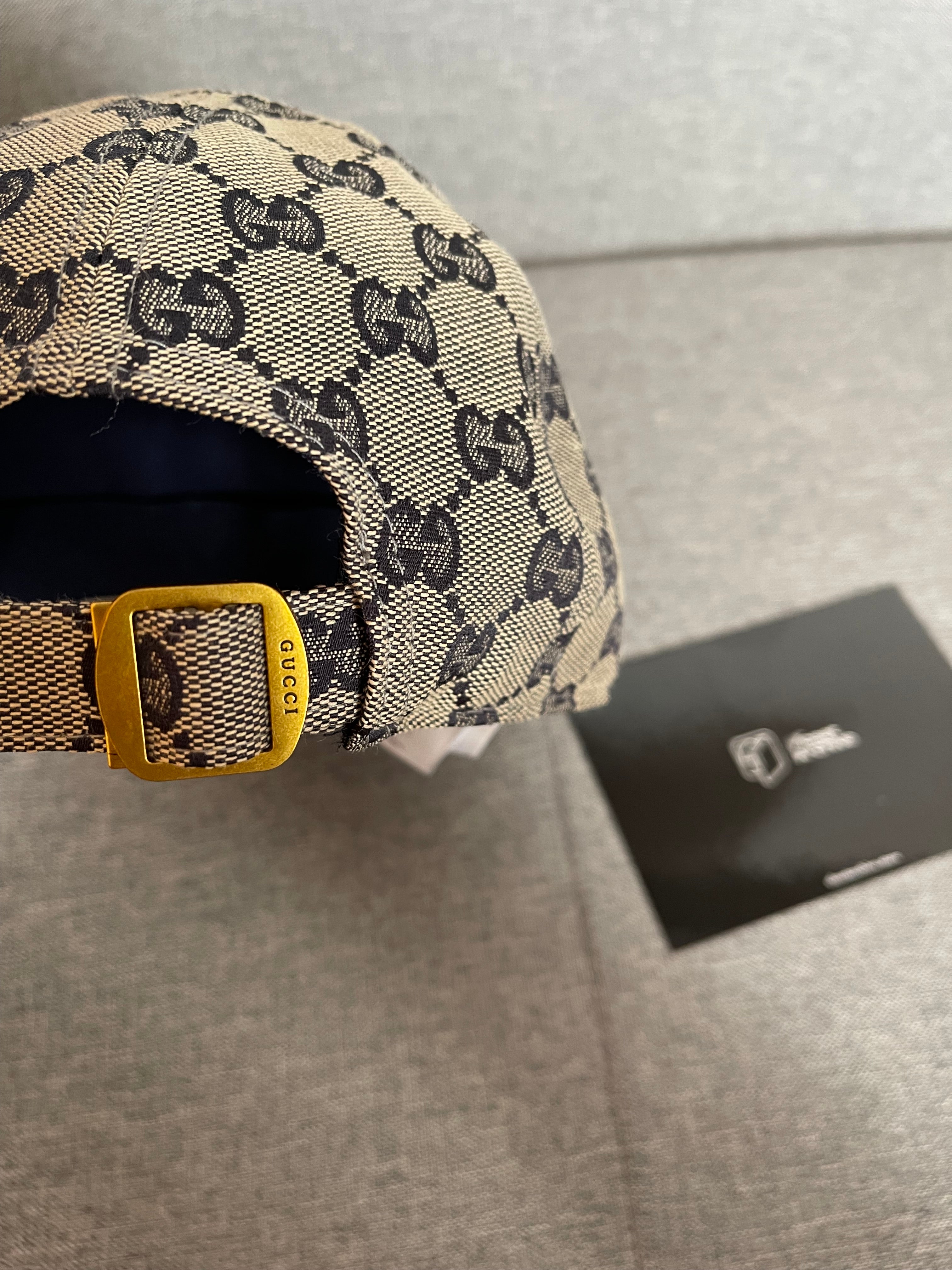 Boné Gucci GG Supreme Monogram Baseball Khaki