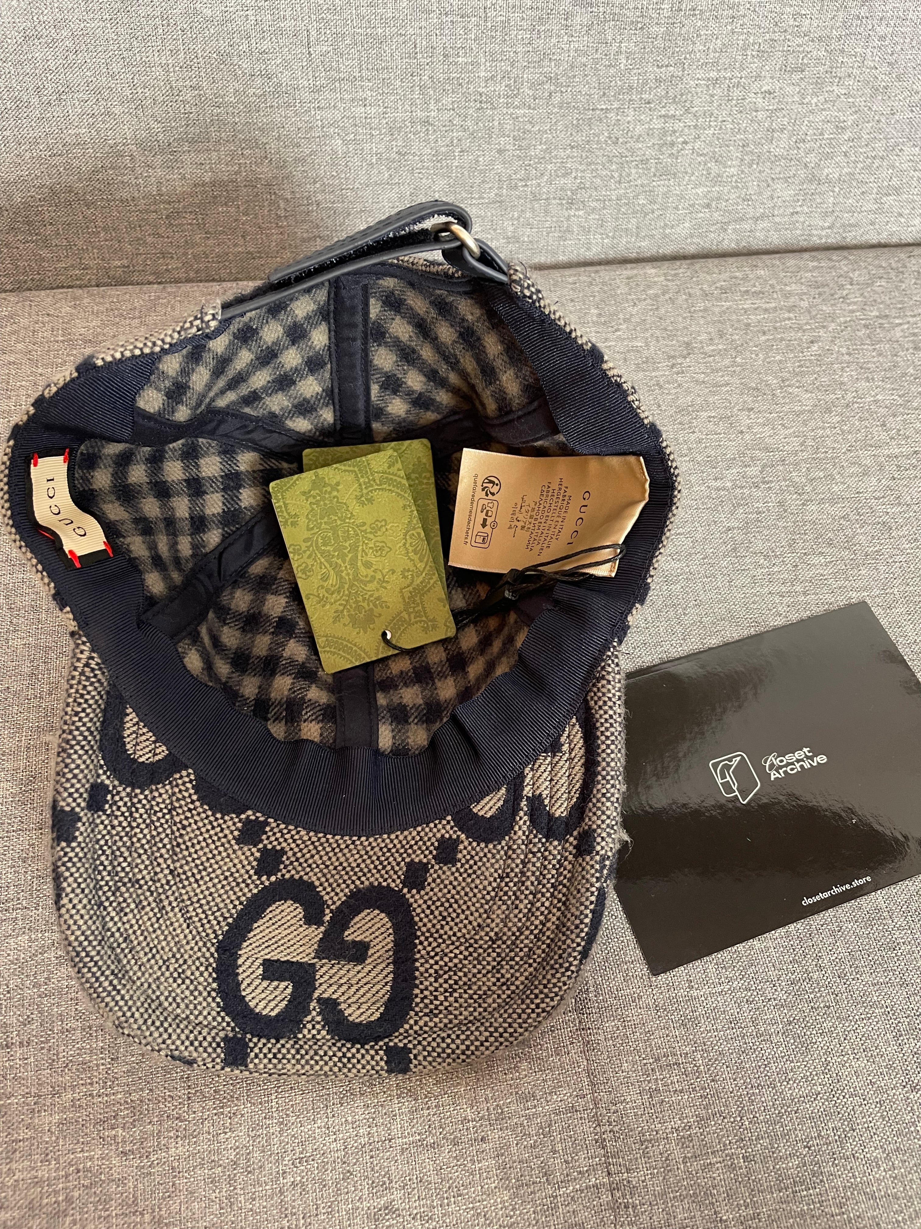 Boné Gucci Jumbo GG Baseball Cap Azul
