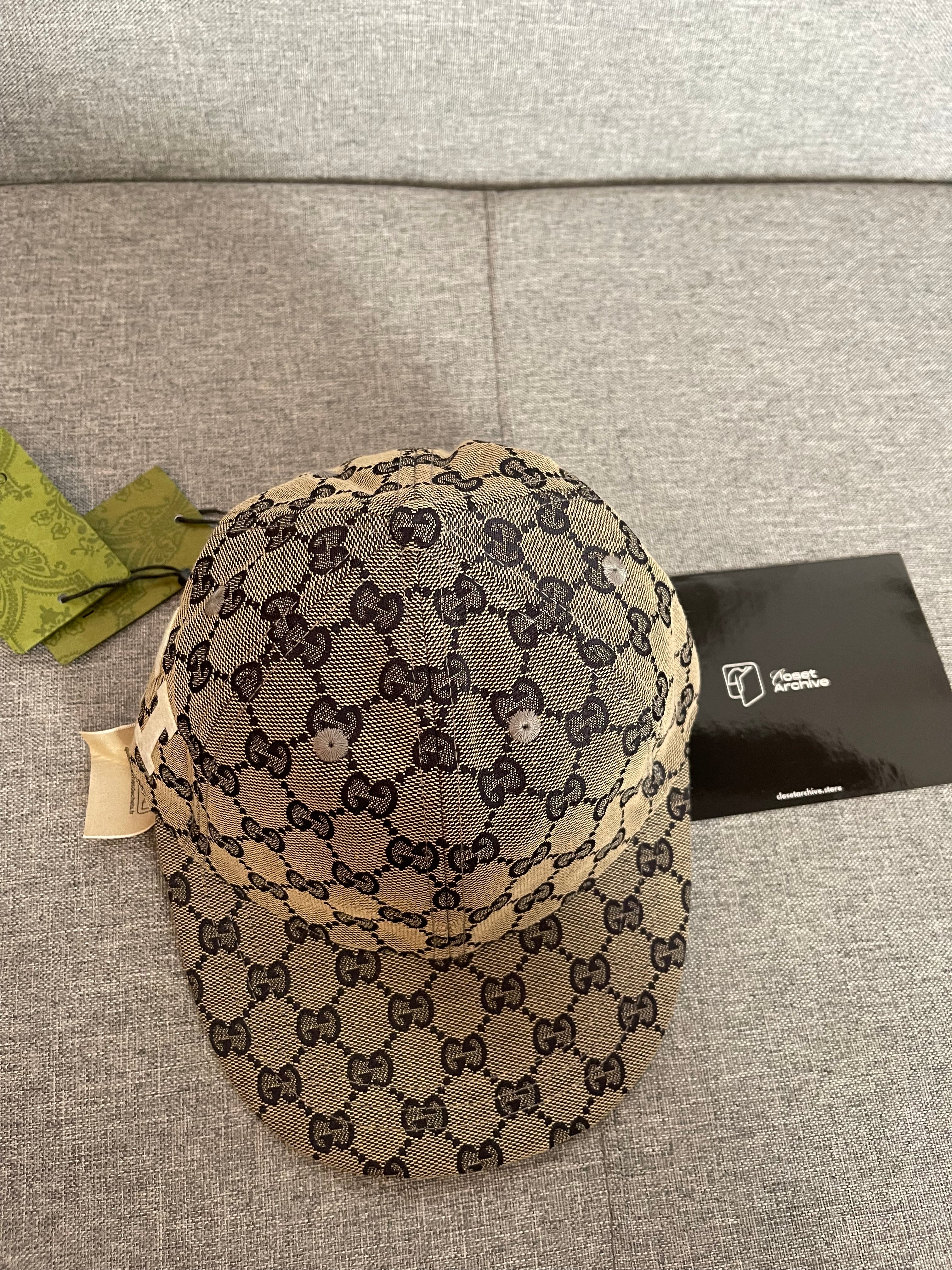 Gucci Original GG Canvas Baseball Hat Blue Khaki