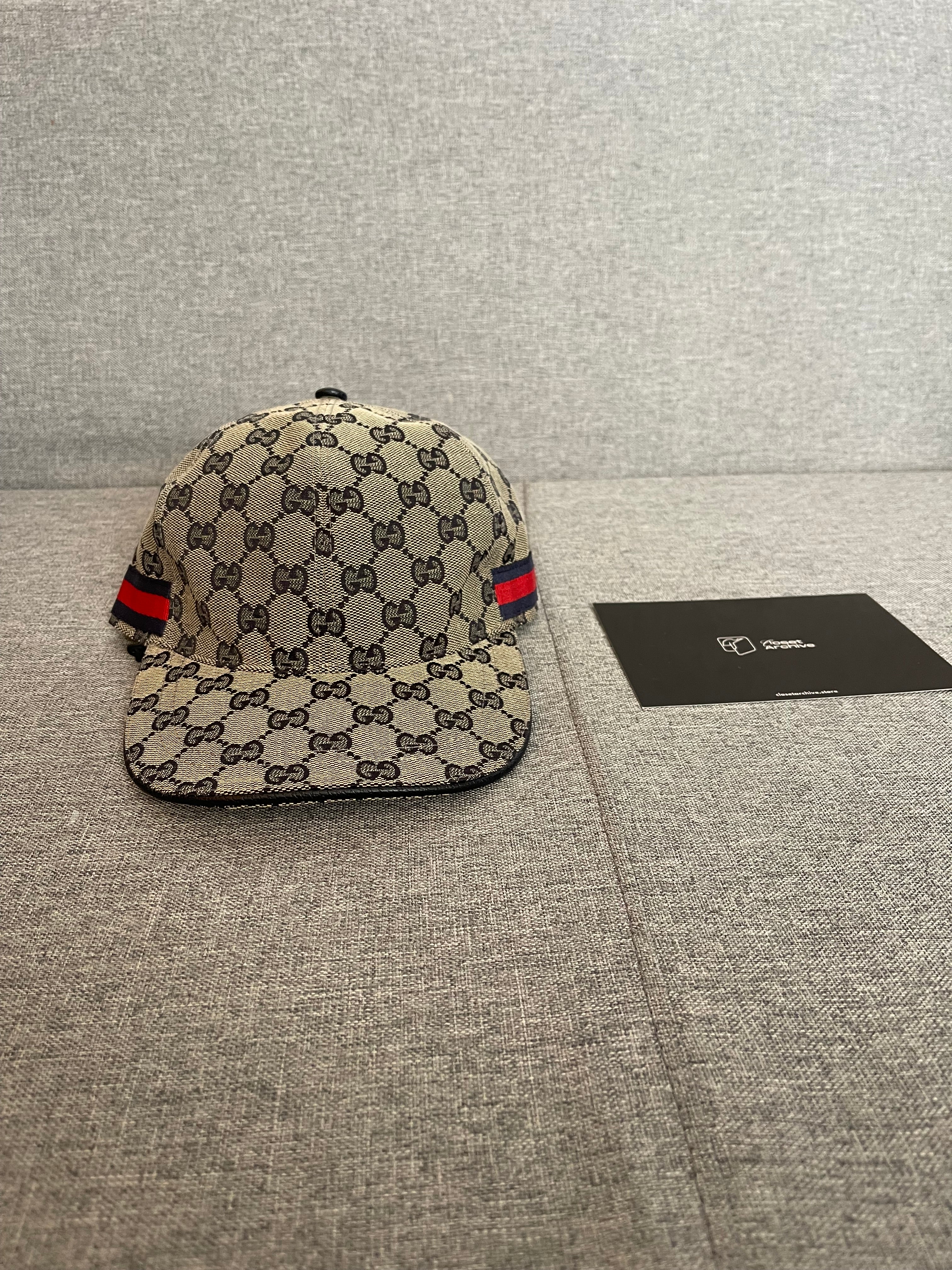 Gucci Original GG Canvas Baseball Hat Blue Khaki