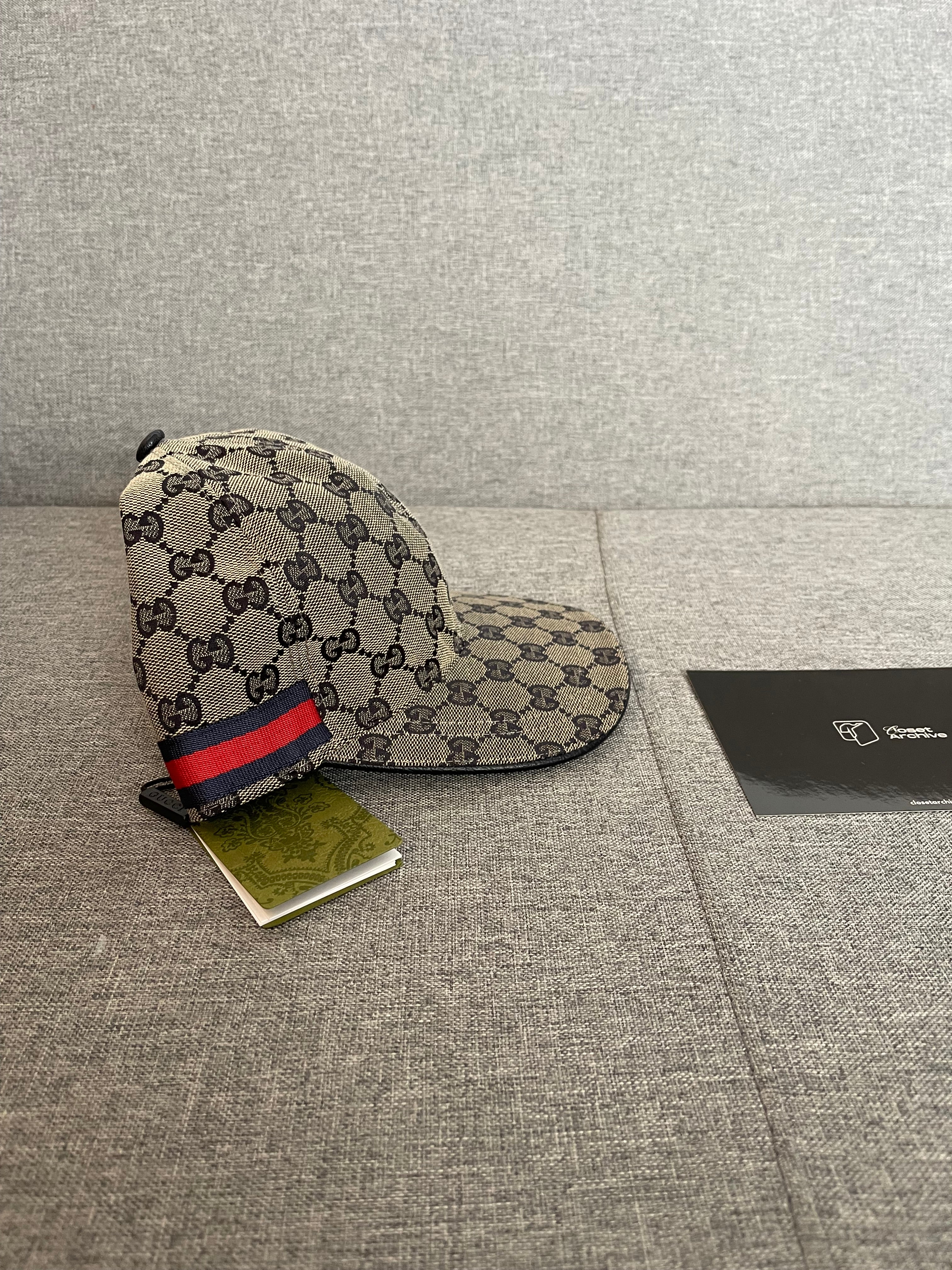 Gucci Original GG Canvas Baseball Hat Blue Khaki