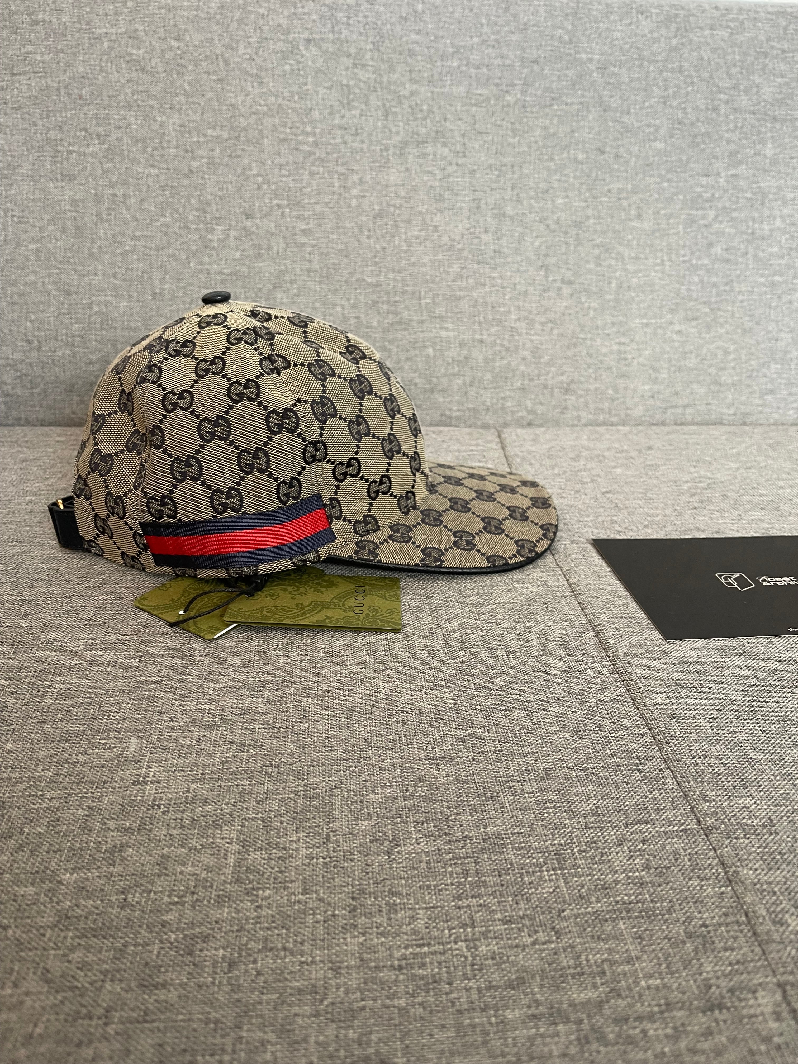Gucci Original GG Canvas Baseball Hat Blue Khaki