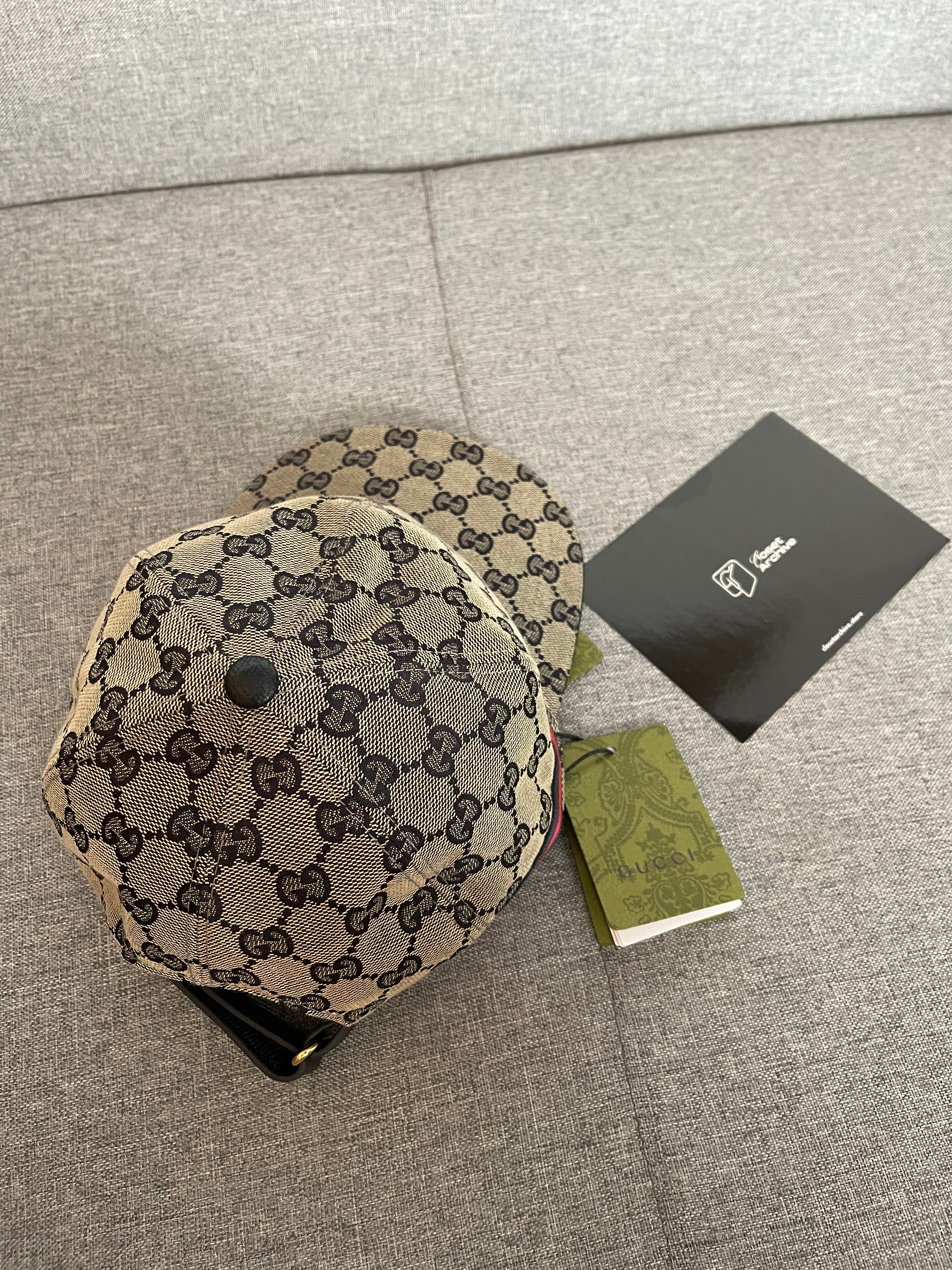 Gucci Original GG Canvas Baseball Hat Blue Khaki